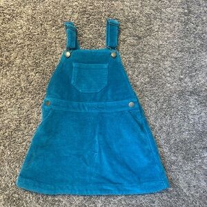 Hanna Andersson Teal Corduroy Overall Dress